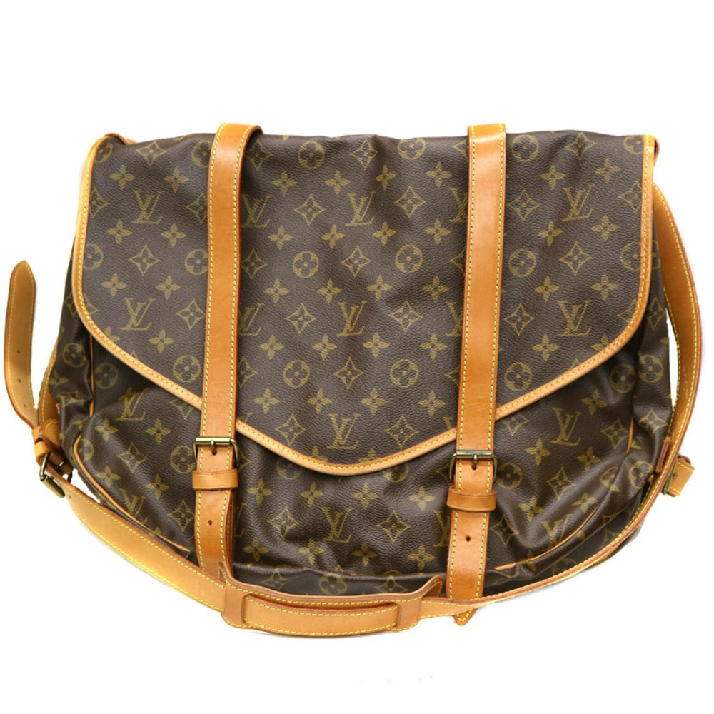 Louis Vuitton Brown Saumur Bag Canvas Monogram LV Shoulder